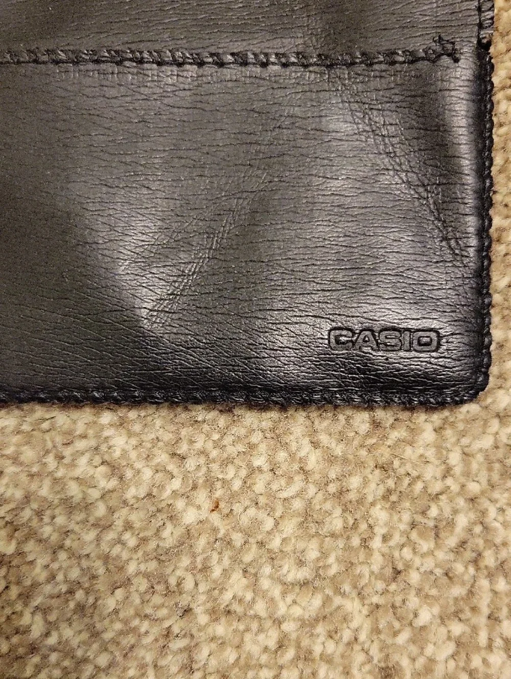 Casio Black Leather Slim Card Sleeve